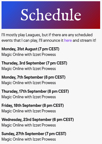 spellvine's tweet photo. Alright, here's my streaming schedule for the upcoming weeks! Hope to see you there!

Streams that are out of schedule are possible and will be announced on my Twitter profile (an upcoming scheduled event for example - in which I'm very interested to participate in and stream). https://t.co/02YG6CU34s
