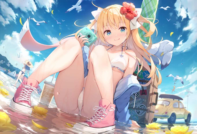 マイクロビキニが似合うのは貧乳の特権ですよねえ☺️
ぺろっと出てる舌がたまらんです…??

#にじはしそら
#LOVE2020rc
#絵守未來 