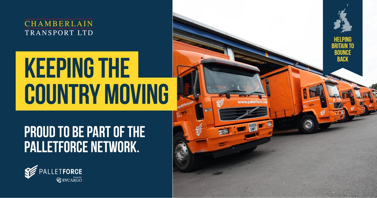 ChamberlainTra3's tweet photo. As a member of @Palletforce, we can guarantee fully operational, sector-leading, freight distribution services.
Sound good? Get in touch today!
#ChamberlainTransport #HelpingBritainBounceBack https://t.co/nQfFoCuyPP