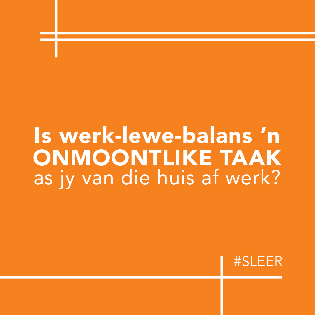solidariteit's tweet photo. #Sleer - Daar word gereeld gepraat oor werk-lewe-balans en baie mense se definisie daarvan verskil, maar hoe pas ʼn mens dit toe wanneer jy van die huis af werk? Lees hier! https://t.co/TqSSGRiML2 https://t.co/VjITZgZ6vO