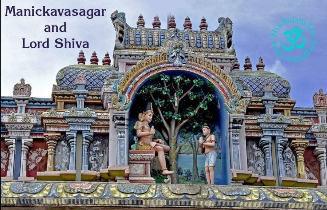 Vadhavooran went to buy,but on the way Shiva came in the form of Dakshinamoorthy -preached Upanishads &Vedas.Afterwards he spent his whole time in chanting Mantras& devotional songs about Shiva & forgot to buy horses.King was waiting for horses,but no news about Vadhavooran 3/n