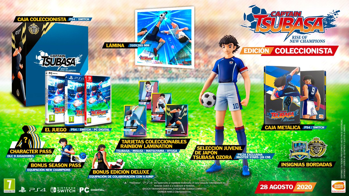 Bandai Namco España (@bandainamcoes) on Twitter photo ¡Hoy traemos el concursazo de una Collectors Edition de #CaptainTsubasaRONC y nadie nos podrá detener!
Para participar:
- Sigue a nuestra cuenta <a href="/BandaiNamcoES/">Bandai Namco España</a>
- Dale Like y RT a este post.
- Comenta cuál es tu jugador preferido usando el hashtag #CaptainTsubasaRONC ¡Hoy traemos el concursazo de una Collectors Edition de #CaptainTsubasaRONC y nadie nos podrá detener!
Para participar:
- Sigue a nuestra cuenta <a href="/BandaiNamcoES/">Bandai Namco España</a>
- Dale Like y RT a este post.
- Comenta cuál es tu jugador preferido usando el hashtag #CaptainTsubasaRONC