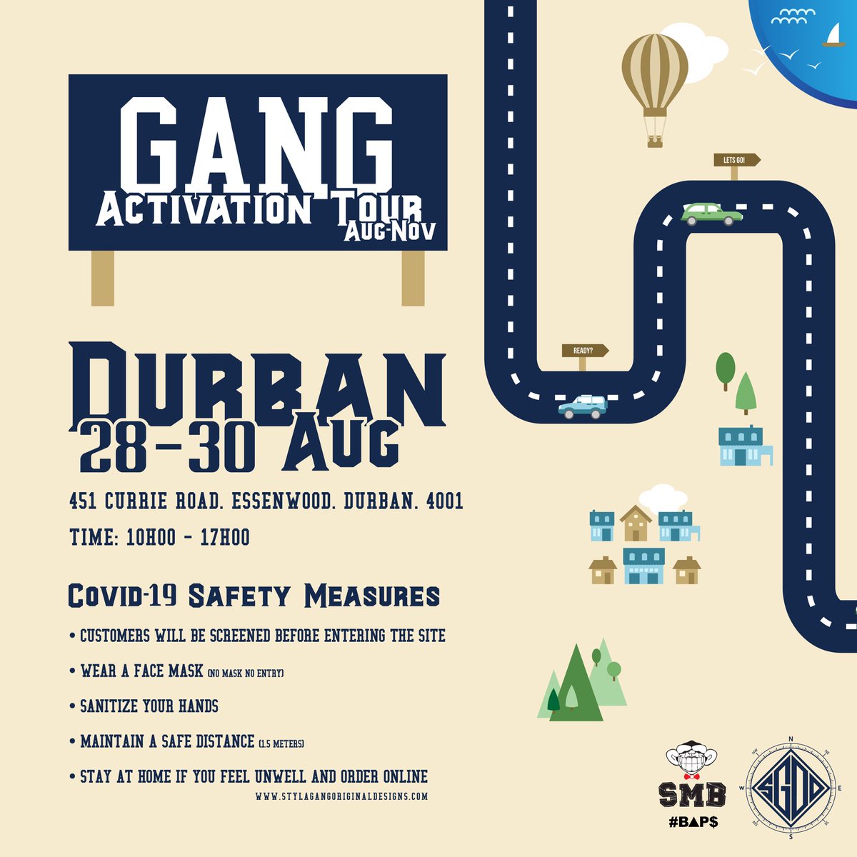 SGOD_ZA's tweet image. EXCLUSIVE POP-UP IN DURBAN THIS WEEKEND HOSTED BY @smb_dbn FROM FRIDAY 28 AUGUST- SUNDAY 30 AUGUST 2020  CORE. BASIC AND EXCLUSIVE MERCH WILL BE MADE AVAILABLE. DON’T SLEEP 🚨