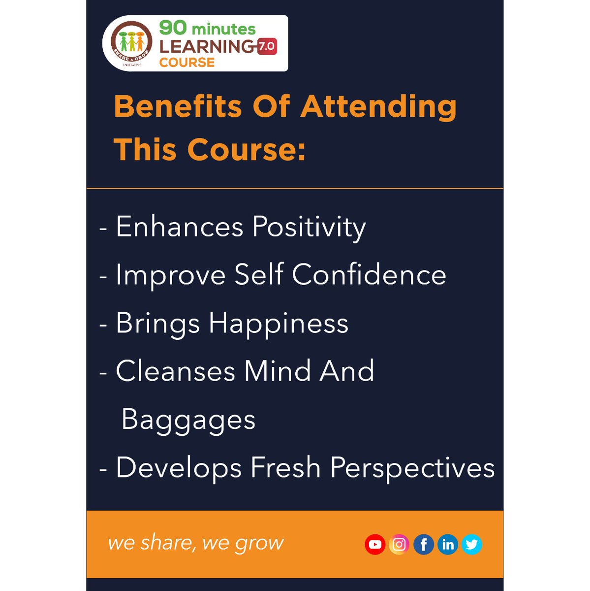 Join SAGlearning Course for SELF GROWTH &amp; SELF DEVELOPMENT 🌈 Course starts 31st August
🌟To join : 📲 7977363578 / Click- docs.google.com/forms/d/e/1FAI…

♦️Session timings : 7pm - 8.30pm.
♦️Days: Mon &amp;Wed

#SAGLearning #shareandgrowinitiative