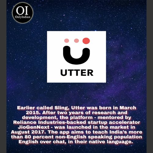 OnlyIndianOI's tweet photo. For more info Download Utter App
Also follow us @OnlyIndianOI for more update on brands & apps .
IG : onlyIndianoi
FB : OnlyIndianFb
#utter #utterapp #englishspeaking #oi #onlyindian #supportsmallbusiness #support #supportlocal
#Vocalforlocalindia #vocalforlocal #madeinindia https://t.co/8oLeOan00a