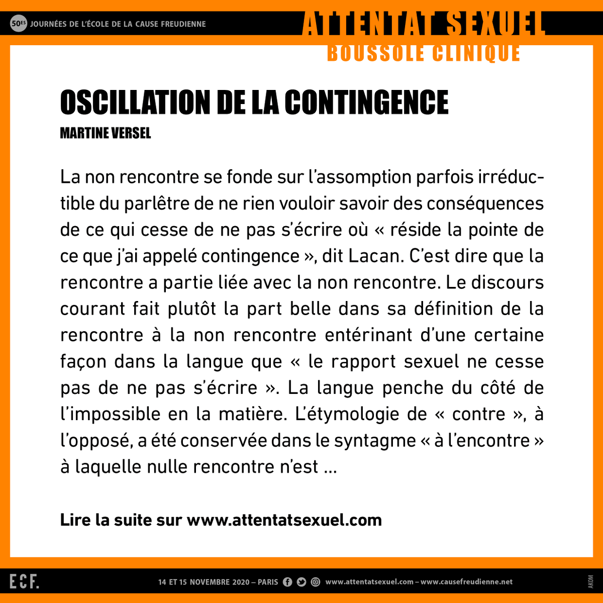 J54ECF's tweet photo. #J50 #LaBoussoleClinique Par Martine Versel
#Lacan #Rencontre #contingence #jouissance #LeRideaucramoisi
Pour lire la boussole du jour, cliquez sur le lien !
https://t.co/p1yyByp78e https://t.co/5HYtQzprEW