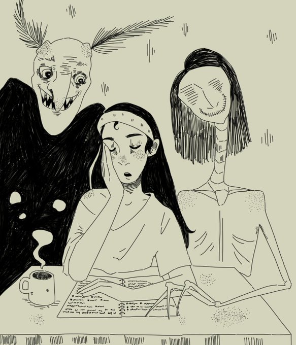 Your sleep paralysis demons but they're just trying to make sure you're not stressing yourself out too much ✨

#artph 