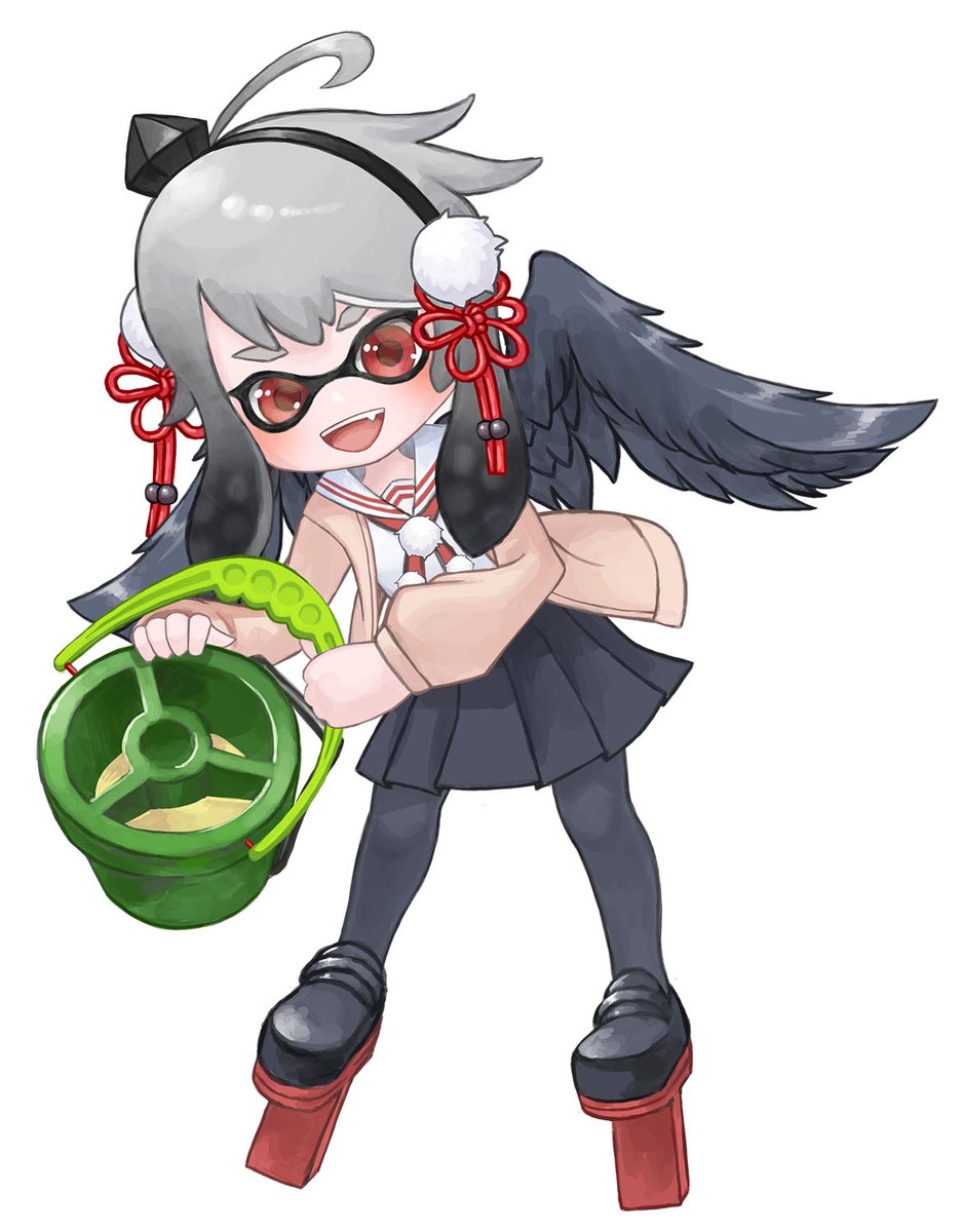 歯車ラプト イラストレーター Vtuber 29日に行われるスプラvの大会 みはみな杯 に出場する我々のチームのイカsd イラストを制作したぞ みんな可愛い 四人目 山田コノハ 可愛さ満点 烏天狗の女の子 前線での破壊力は抜群 気が付いたらすでに
