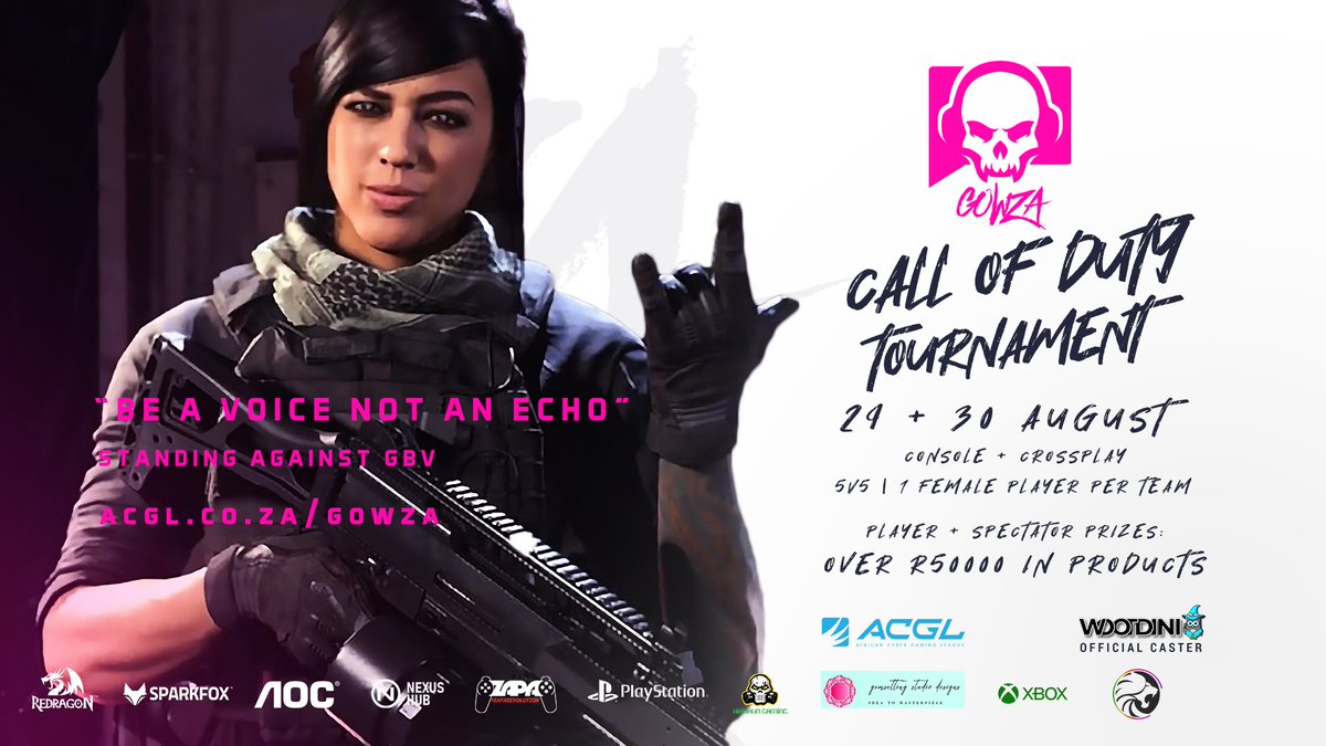 AfricanGaming's tweet photo. 📺 Catch the #CODZA #GOWZA action live on Saturday + Sunday with the team of casters:
@Wootdini
@CptTrout
@the__Legacy__
@Proto_xAlpha
@SGen123
@lovemyyoda91
@Q25Ney
@HappyGamingZa
@SpOOkyOO1
Toxic Munki

💻 https://t.co/bfn6oK03DF

#SAesports #EsportsZA #esports  #AfricanEsports https://t.co/6cr8C4IZtj