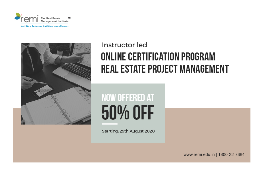 REMInstitute's tweet image. Registration ends today for our August batch! 

#ProjectManagementProgram 
Starting - 29th August 2020. 

Secure your spot now: remi.edu.in/real-estate-pr… | 1800227364