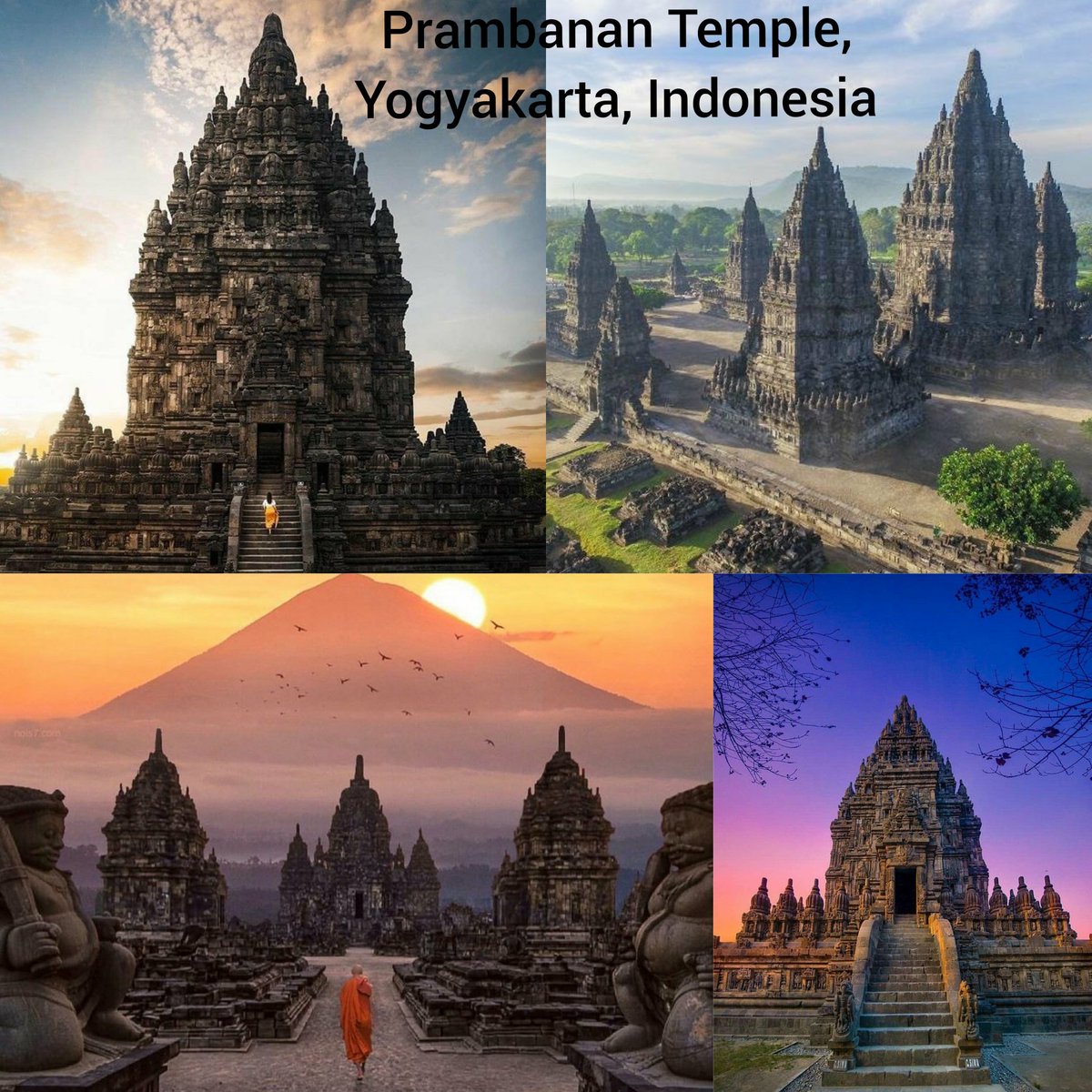 2) #Prambanan_Temple, Yogyakarta, Indonesia is the largest hindu temple in Indonesia. This temple was built by Rakai Pikatan, 'Sanjaya Dynasty' in the 9th CE. This temple is dedicated to  #Trimurti, God Brahma,God Vishnu and God Shiva. #HinduismAbroad @LostTemple7  @wiavastukala