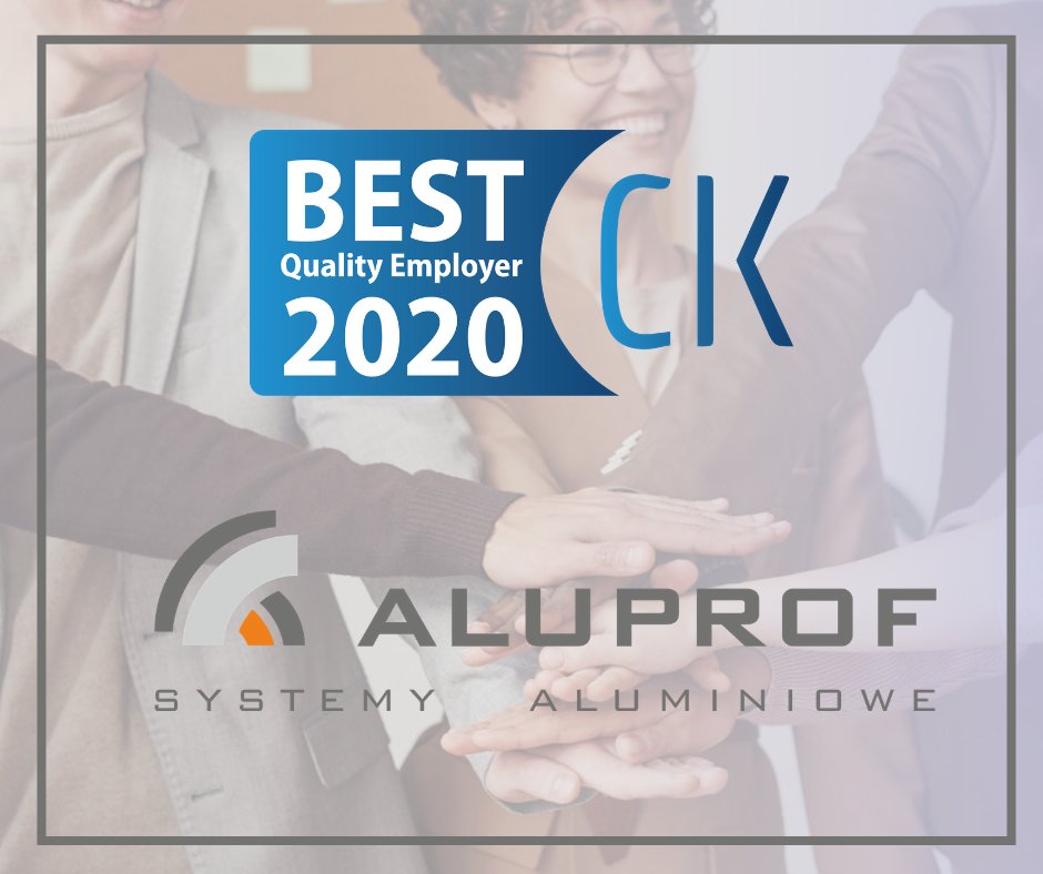 CBCK_'s tweet photo. @ALUPROFSA kolejnym laureatem programu BEST QUALITY EMPLOYER 2020 🏆
Serdecznie gratulujemy 👏👏👏 https://t.co/WxY6E6EUav