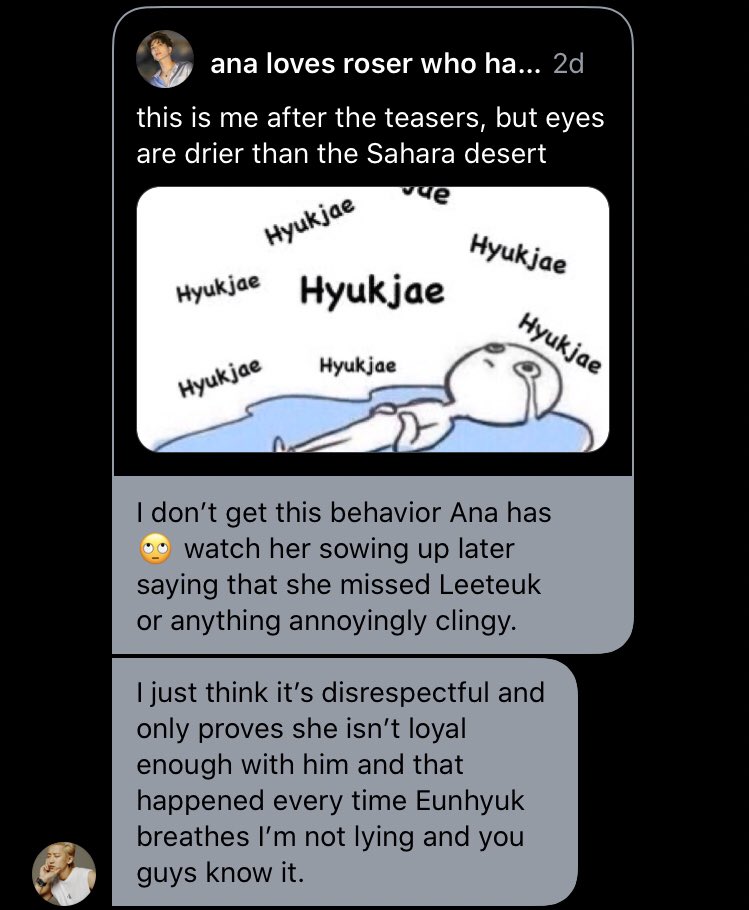 lydia, the girl I already had a 3 hour phone call because I was worried with Leeteuk, didn’t notice I was still on the groupchat with this account (or maybe didn’t care) and sent the following messages: