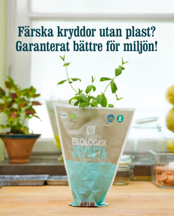 axfood's tweet image. På 5 år ska vi #plastbanta 1/4 av all plast. Därför får lime- &amp;amp; citronjuicerna tunnare flaskor, Garants färska örter får tunnare och mindre plast, plasten runt Fixas och Eldorados hushålls- och toalettpapper minskar och Garants juiceflaskor blir tunnare. Och det är bara början!