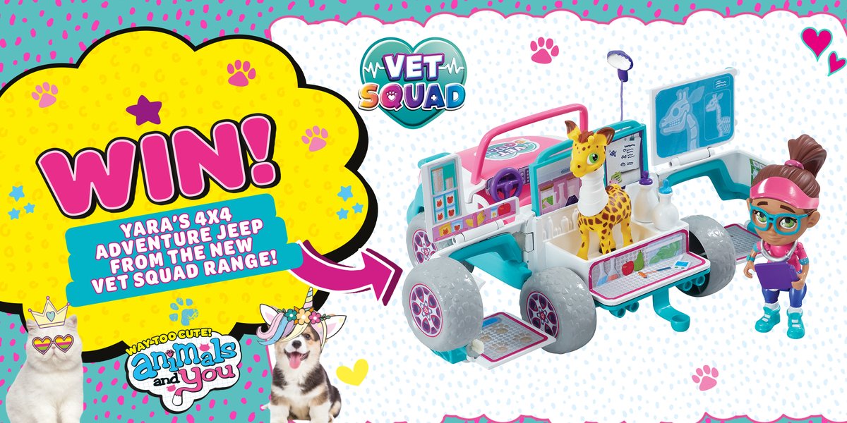 animalsandyou's tweet image. #FreebieFriday Alert! We're giving away Yara's 4x4 Adventure Jeep from the new #VetSquad range from @VividToyGroup! For your chance to #win, just like, follow and RT! #Comp closes on Monday Aug 31 at 9.05am. Important info and Ts&amp;amp;Cs in our bio!