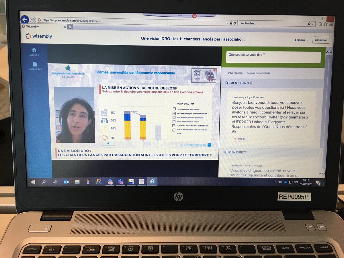 En direct de UER des @DirigeantsResp ! Aujourd’hui, on commence avec le bilan carbone, comment le mesurer ? <a href="/bpgrandouest/">Banque Populaire Grand Ouest</a>
