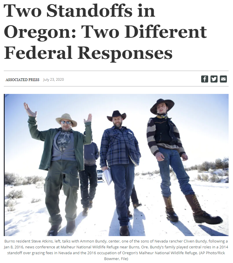 look at the contrast in how state forces responded to white right-wing protesters versus leftists in the same state