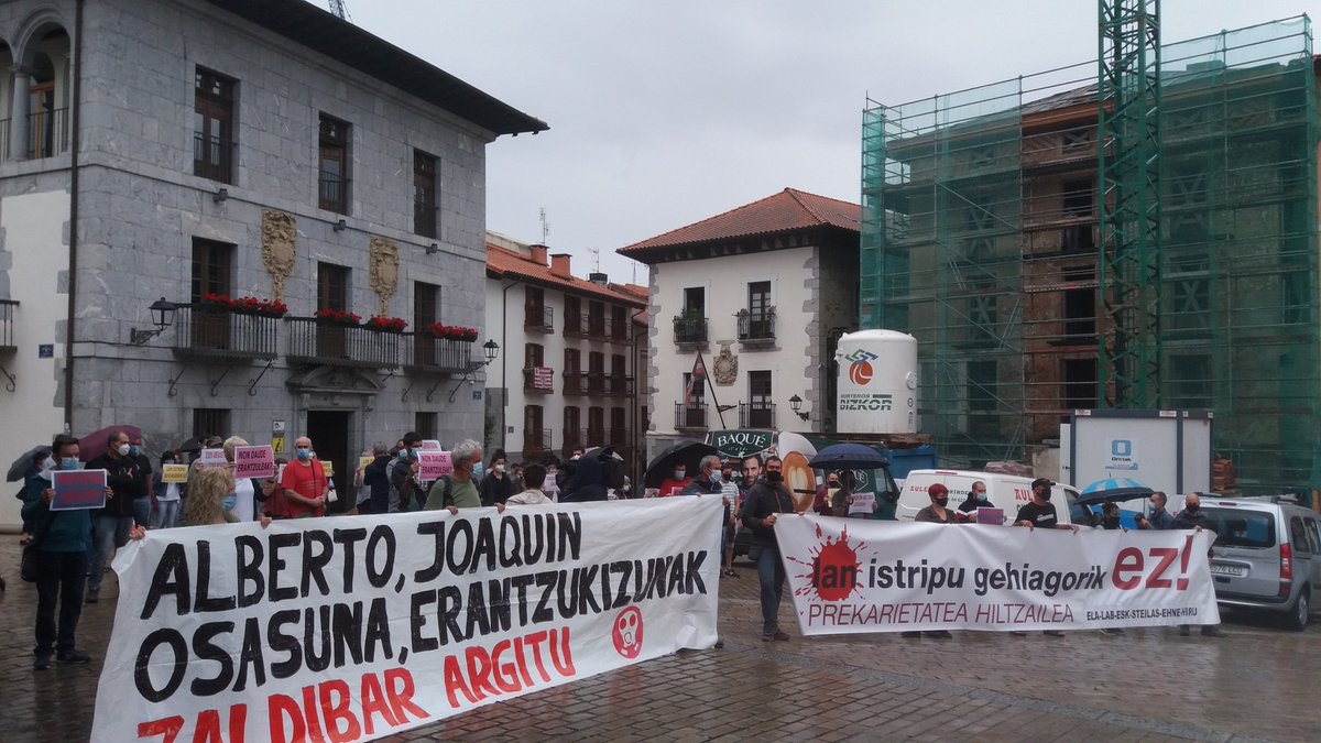 Markiña-Xemeinen gehiengo sindikalarekin batera. 

Ekidin zitekeen istripua zelako, arduragabeek erantzukizunak har ditzaten!

#joaquinetaalbertogogoan 
#ZaldibarArgitu