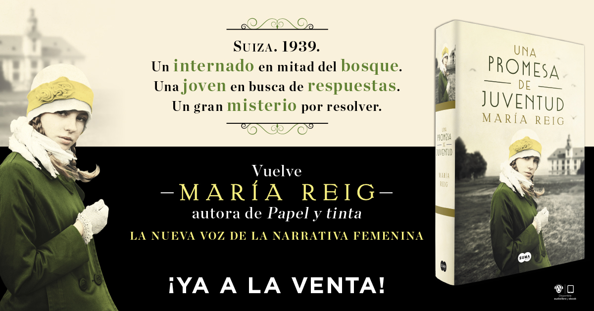 ¡Vuelve <a href="/maria_reig/">María Reig</a>  tras el éxito de «Papel y tinta»!
Lee más sobre su nueva y conmovedora novela «Una promesa de juventud».

¡Aquí! 📙👉 megustaleer.com/libros/una-pro…

#PenguinLibros #UnaPromesaDeJuventud