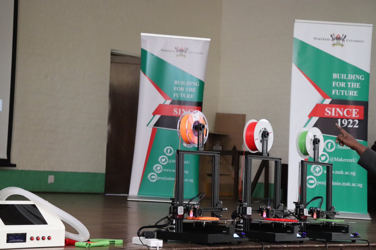 Unveiling of the thermal imaging, Bio Degradable-Masks and 3D Printing for Covid-19 control one Public Spaces to be done at Makerere. A project led by Professor Noble Banadda.