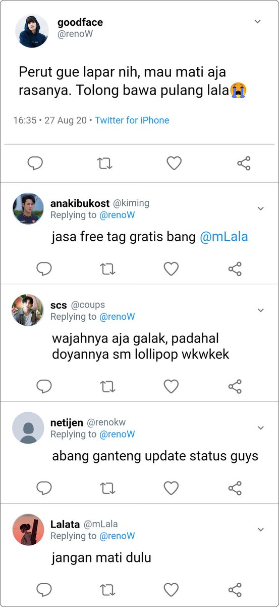 Bubuhustar's tweet photo. 💆 : Ren?
🤴 : Loh, udh pulang? 
💆 : Itu... Apa?
🤴 : Tadi anaknya bu kost kesini, ngasih makanan buat kita. Berhubung lo kelamaan, yaudah deh gue habisin sendiri :v
💆 : Lah... Gue udah beli sebanyak ini, terus-
🤴 : Makan aja buat elo
💆 : Jahad lo ya [pergi]
🤴 : Loh? La? https://t.co/ut9Gryk4wG