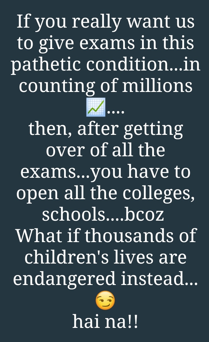 Shobhitsingh029's tweet photo. #ProtestAgainstExamsInCOVID
#PostponeNEET_JEEinCovid
#JEENEET_canWAIT
#SpeakUpForStudentSafety
@narendramodi 
@DrRPNishank
#saveusswamyji
@Swamy39 
🙏🙏 https://t.co/C7uH57Rv4O