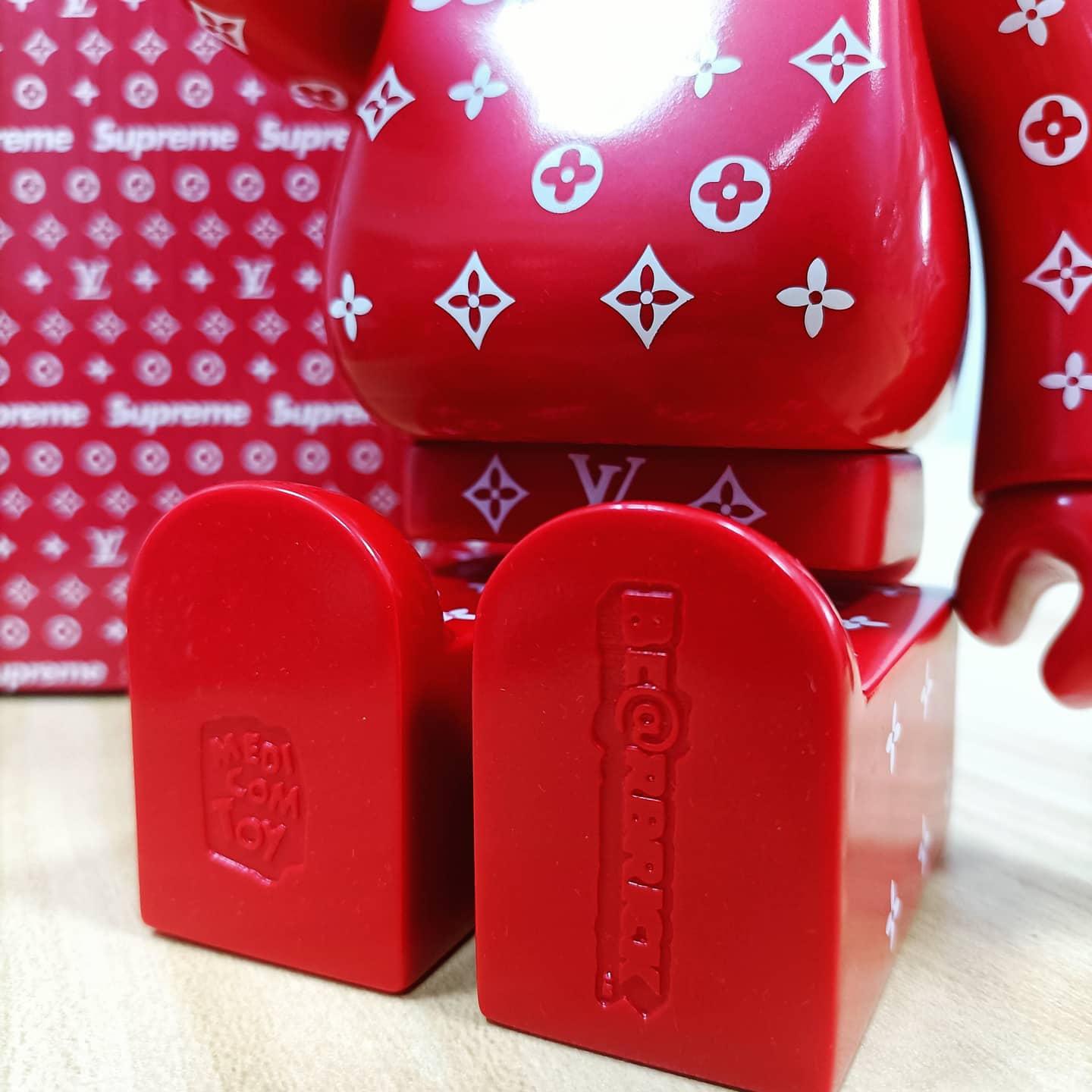 Okey-Dokey on X: 🧡Bearbrick x LV Supreme🧡 DM me for offer