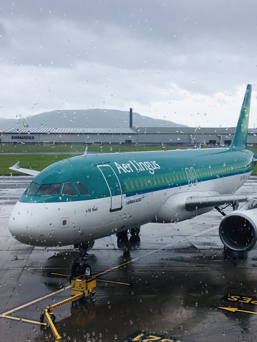 I’m BACK !! The future is bright ! & #greenarmy ! ☘️Smooth #checkin with @AerLingus ✈️@BELFASTCITY_AIR ! For @visitexeter #oldskool personal touch with staff 🗣#teethingproblems with @StobartAirRBLX #online #franchise @AerClub #loyalty @Infojamtv #SupportLocal @laineymills84 😊