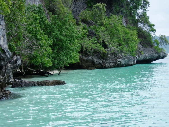 This is Azumini River in Abia State, Nigeria is originally blue in colour, but turns green whenever it rains.awesome