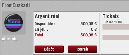 anthoesca's tweet image. MAJ de mon challenge MTT
100€ to 500€ en 30 sessions 📈
#poker #challengemtt #winamax