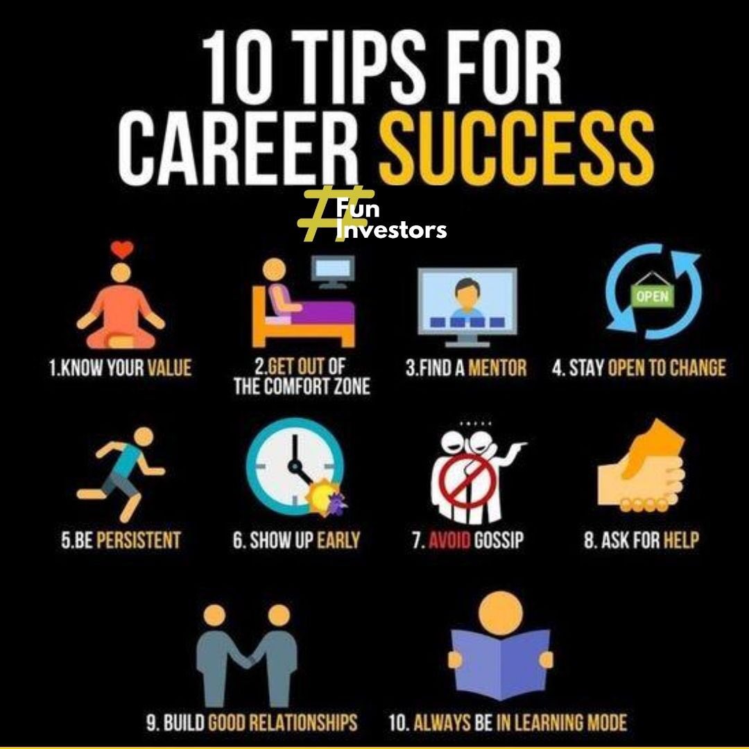 FunInvestors's tweet photo. You want to grow your career? Follow these ten tips
#Funinvestors # Careergrowth
#Buildyoursuccess https://t.co/w7A8LLoaze
