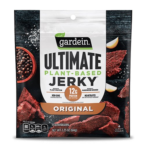 Brand: GardeinChick’n tenders - 90cals for 2 (my fav)Plant Jerky - 80cals per ozChick’n Nuggets - 190cals for 5 (same as McNuggets)Ultimate Beefless Burger - 130cals