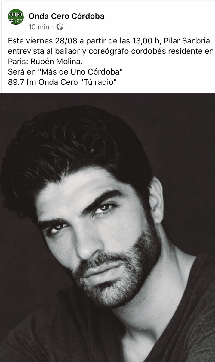 Hoy estaré en <a href="/OndaCeroCordoba/">Onda Cero Córdoba</a> entrevistado por #pilarsanabria en “Más de uno #córdoba “ #flamenco #rubenmolina #matame #espectaculo #radio #coreografia #teatro #COVID19 #informacion #cultura #arte #danza #musica #escuela