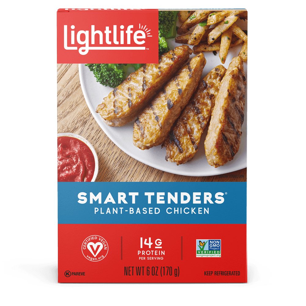 Brand: LightlifePlant-Based Burgers - 125 per pattySmart Deli Ham - 70cals per 4 slicesSmart Tenders Plant-Based Chicken - 100cals per 3 tendersSmart Deli Bologna - 70cals per 4 slices