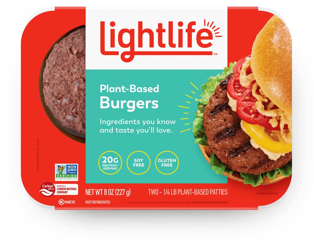 Brand: LightlifePlant-Based Burgers - 125 per pattySmart Deli Ham - 70cals per 4 slicesSmart Tenders Plant-Based Chicken - 100cals per 3 tendersSmart Deli Bologna - 70cals per 4 slices