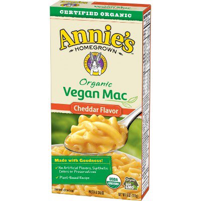 Mac and Cheese-it is normally pretty high cal but these are actually pretty low even for mac standards! a serving a kraft has 270cals preparedBanza Plant Based Mac - 215cals per servingAnnie’s Organic V**an Shells & Creamy Sauce - 220cals per serving