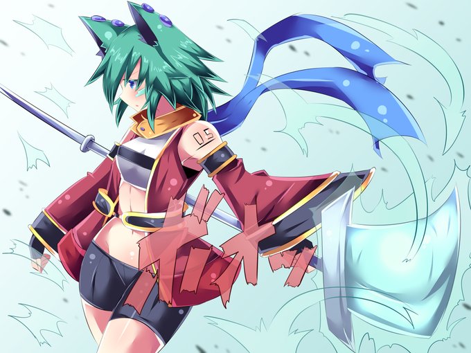 かっこ咲子ちゃん詰め #よその子 #猫耳 #槍 #スパッツ https://t.co/EQnIFzWwxk 