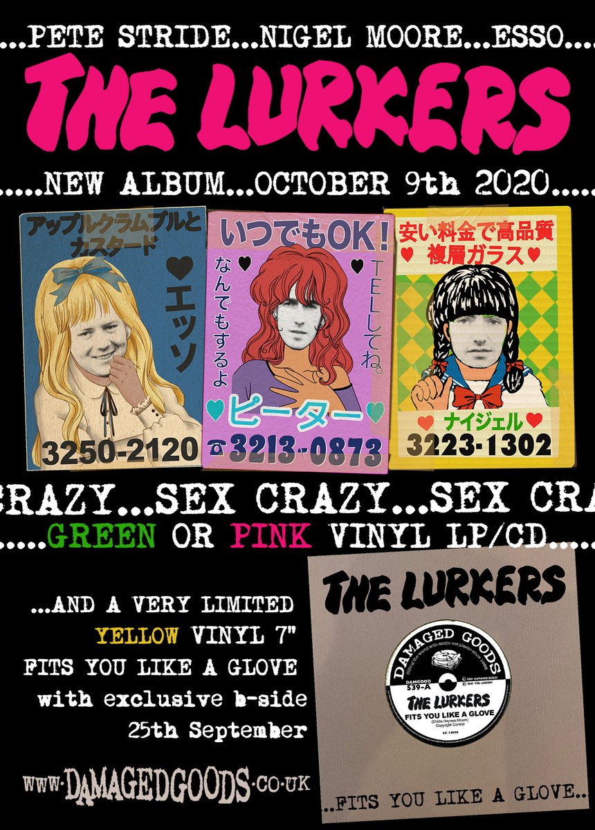 Next releases are the new single and album from THE LURKERS Order from your local record shop or direct from @DAMAGEDGOODSREC damagedgoods.greedbag.com/thelurkers/
