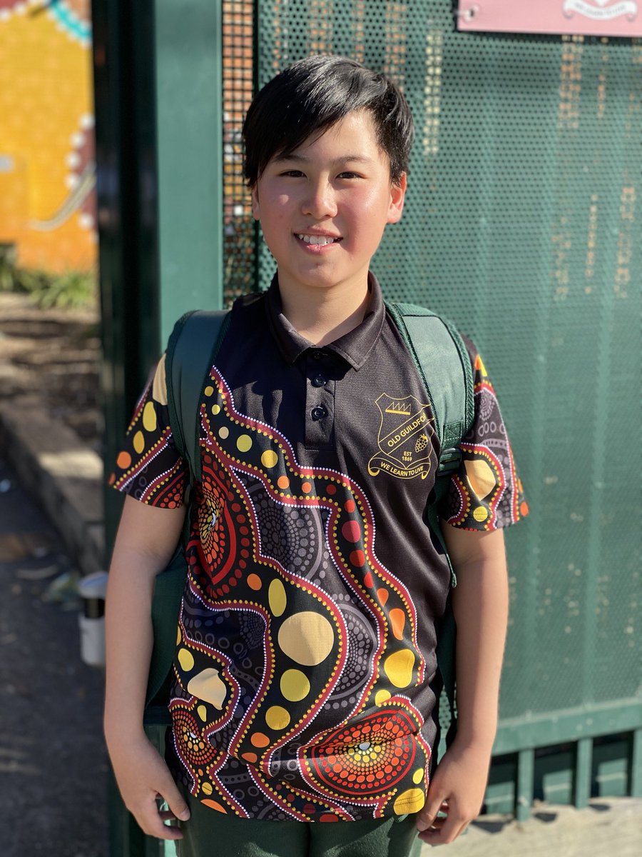 Our Year 6 students are thrilled with their t-shirts!