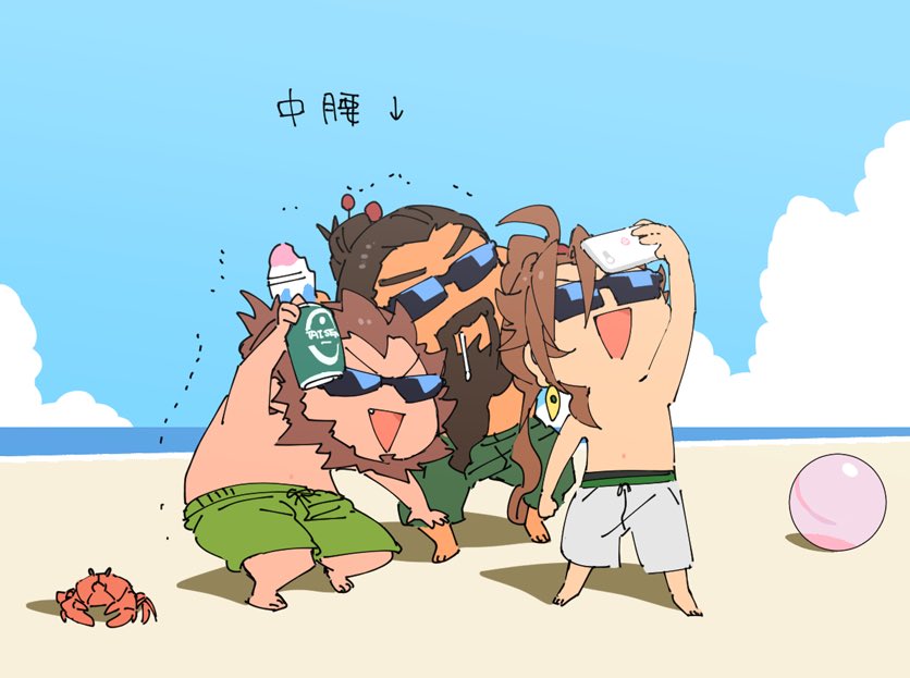 もう夏も終わるので例年の真夏のビーチイラストをまとめました 