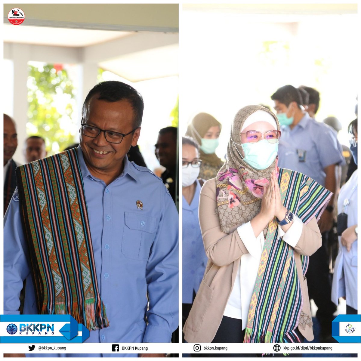 BalaiPK_kupang's tweet photo. Selamat Datang Bapak Menteri KP @Edhy_Prabowo dan Ibu Lis Rosita Dewi di Kantor Kami Balai Kawasan Konservasi Perairan Nasional (BKKPN) Kupang (28/08) https://t.co/3L754397DS