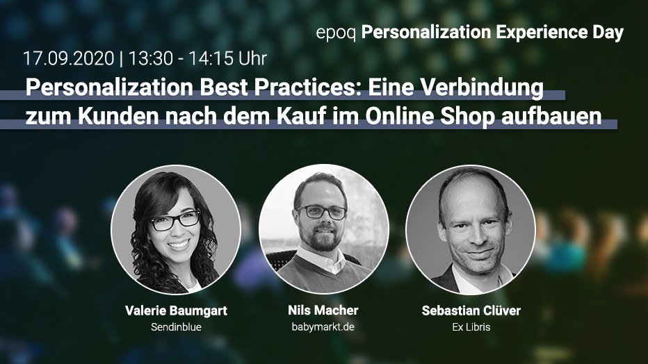 epoq_de's tweet image. Wie du eine Verbindung zum Kunden nach dem Kauf im #OnlineShop aufbaust, verraten @BaumgartValerie (@Sendinblue_de), Nils Macher (@BABYMARKT) und @BastianZH (@exlibris_ch) am 17. September auf dem epoq Personalization Experience Day.
Sei dabei!👉🏽bit.ly/tsPXD
#epoqPXD