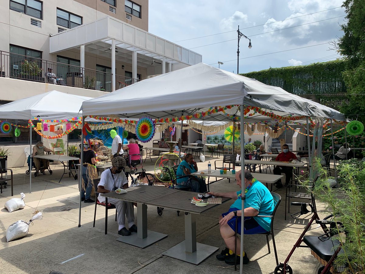 BronxwoodAL's tweet photo. Bronxwood Day* Luau - Our Residents may not have had a traditional Street affair, but the New Normal did not stop us from trying a Hawaiian Day of fun. https://t.co/Aew8l0iNpv