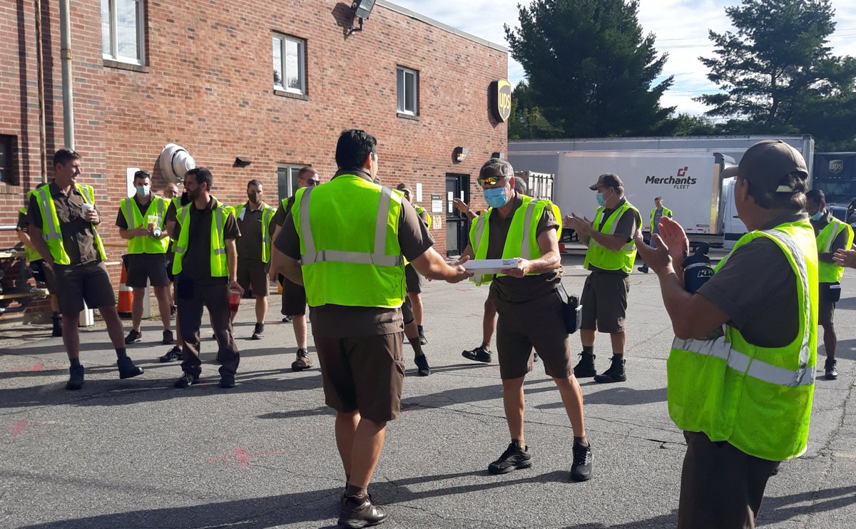 Dover NH - Friday Years oc Service Awards Al-Darraji &amp; Riley 30 years, Martin 27 years and Gatlin 20 years .Thank you for you dedication to our company !  #LiveSafely  #ProudUPSers #Northeastupsers #UPSersAreThere #TogetherWeAreUPS #nedarrivealive
