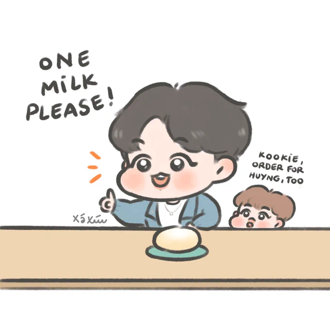They visited the #Dynamite donut shop 🍩

#jungkook #seokjin 