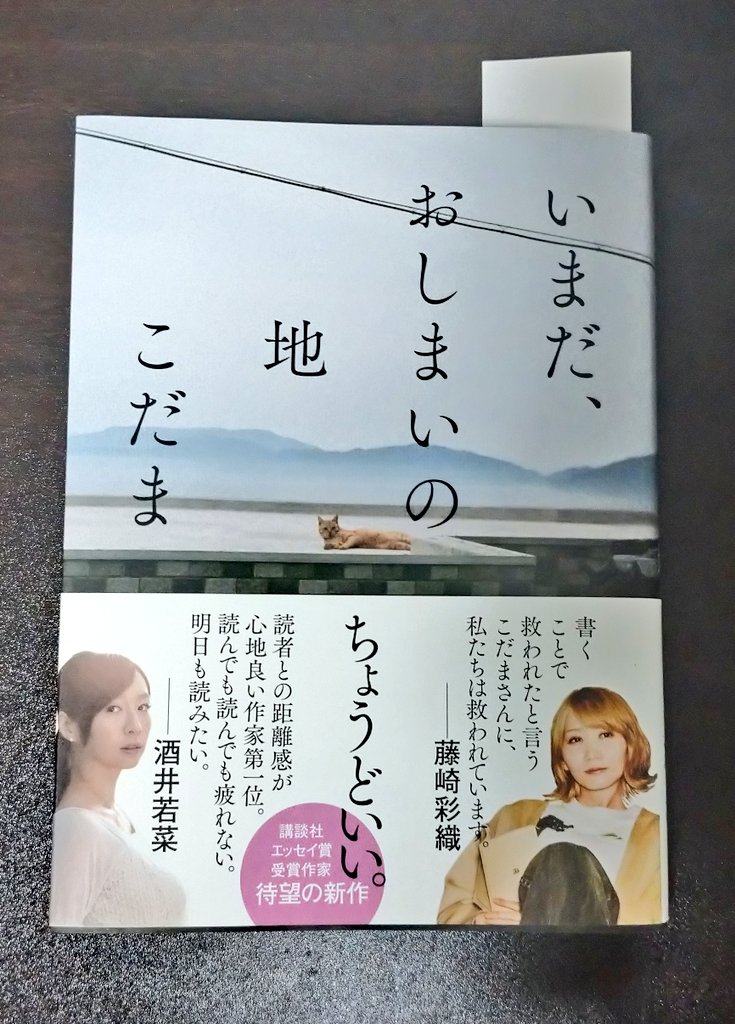 「いまだ、おしまいの地」こだまさんの新刊を読ませてもらった。「逃走する人」「九月十三日」「崖の上で踊る」で笑い、「珍しい名字の男の子」でラストを飾るのは当然のようだった。「錆び星」という話の中で、作者が神社に参拝するたび財布の小銭を全部入れるエピソードが出てきたが、 