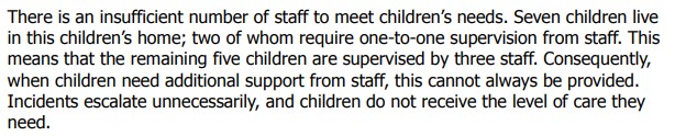 There are not enough staff to provide basic care. Yet Witherslack is a multi-million pound business, and is probably charging £30,000-plus a week to accommodate these seven children.