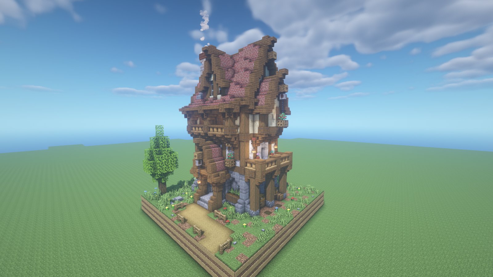 تويتر うめたん Minecraft على تويتر ファンタジーな家 Minecraft Minecraft建築コミュ バニラ建築学部 T Co 9qlcsmfmq2