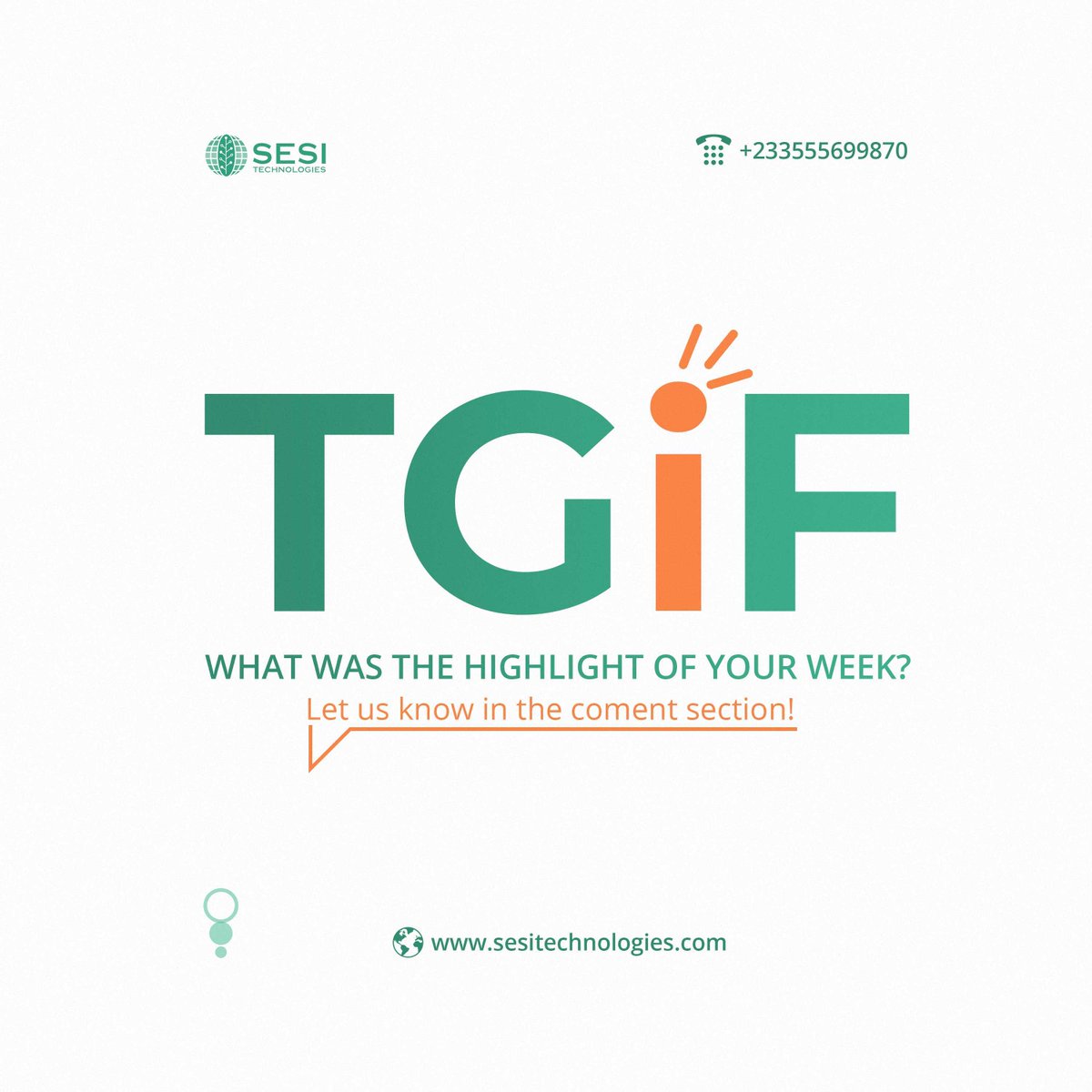sesitechgh's tweet photo. It's Fridaaaaay! The weekend vibe has got us super excited and ready to chill out after a long week of hard work.
#fridays #weekends #relax #sesitech #funweekend #theweekendvibes #workhardplayhard https://t.co/PNEwzgb1qN