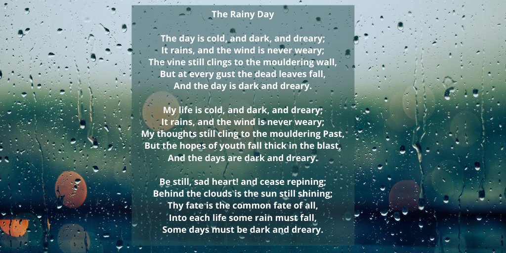 The Rainy Day by Henry Wadsworth Longfellow